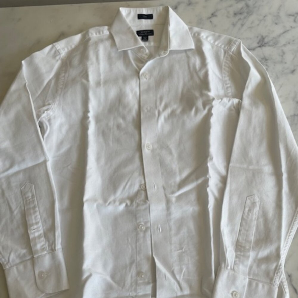 J Crew Ludlow Men's White Dress Shirt